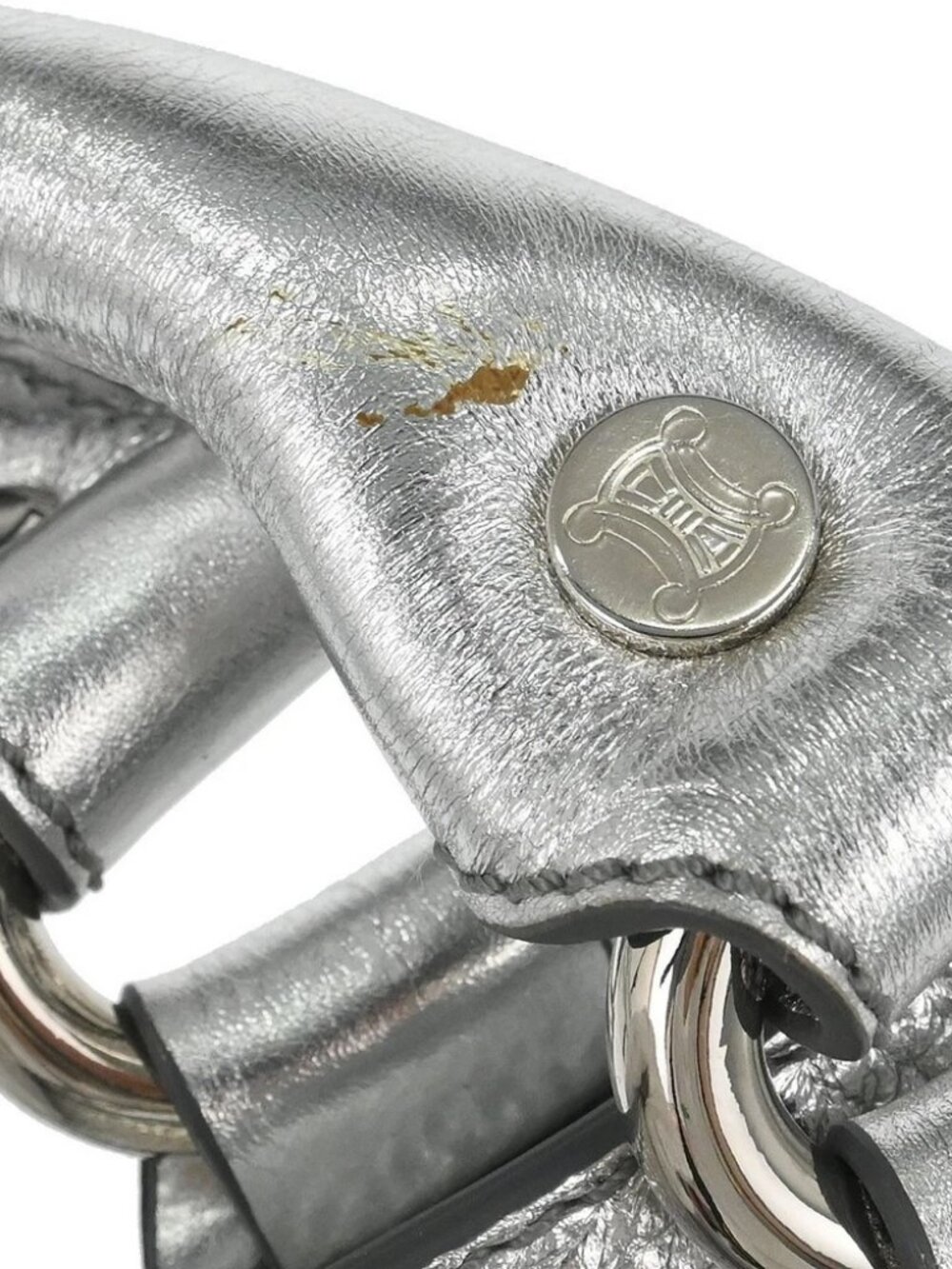 Celine Metallic Silver Leather Boogie Bag Handbag WC-BB-0038 146231 - Picture 9 of 10